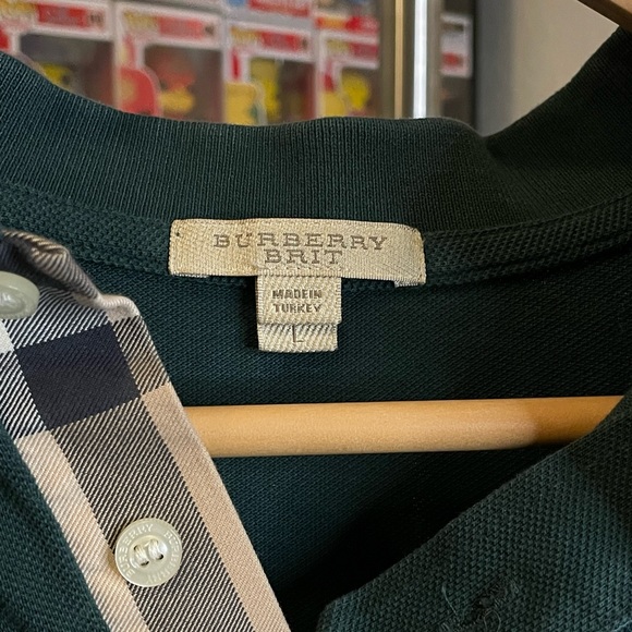 Burberry Top 100% Cotton Short Sleeves Polo Size medium - Picture 3 of 9